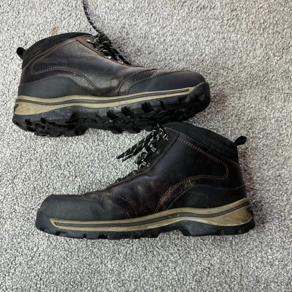 Timberland boots Men's size‎ 7 Dark Brown Leather Lace Up Ankle outdoor workwear
